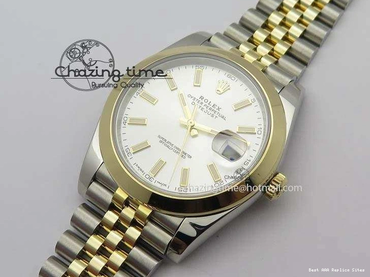 Best AAA Replica Sites On Dial Noob Silver Jubilee YG 126303 A 41mm Wrapped 1:1 Compact SS YG 3764 Bracelet Best Edition DateJust 0116